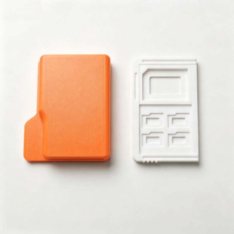 Document Scanner Portable - Estuche de plástico naranja para guardar