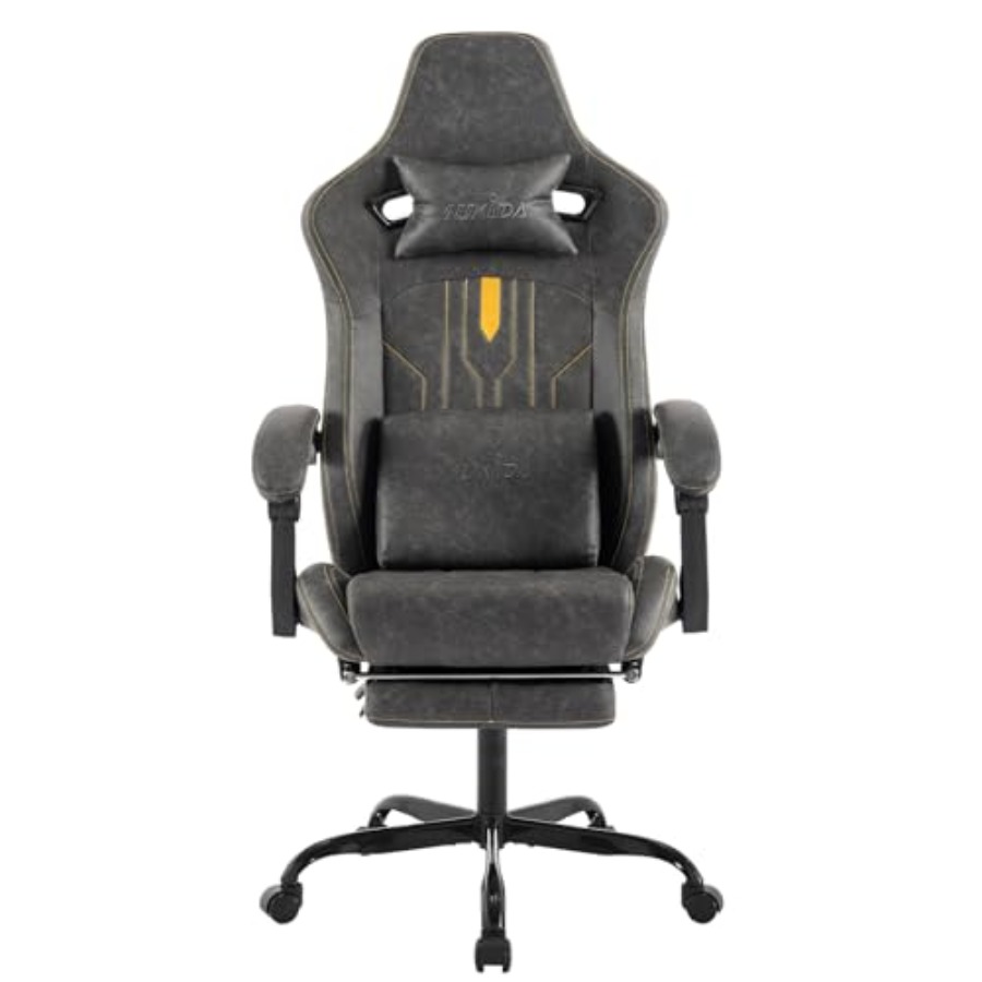 Ergonomic Office Chair - Silla de juego con reposapiés, ideal