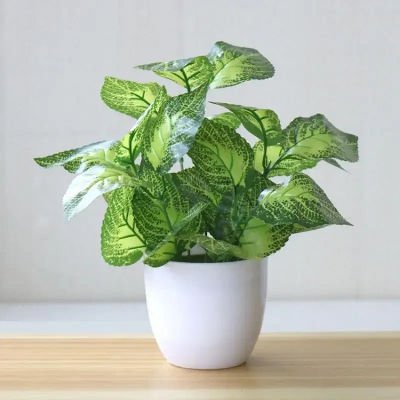 Home Office Layout - Plantas artificiales bonsái, plantas falsas, accesorios