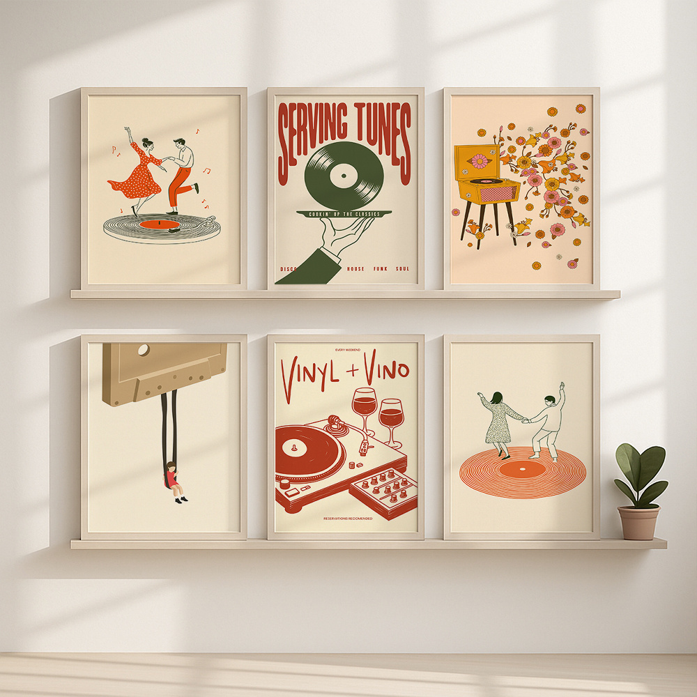 Póster de Lona Vintage con Dis - Home Office Or reseña y precio