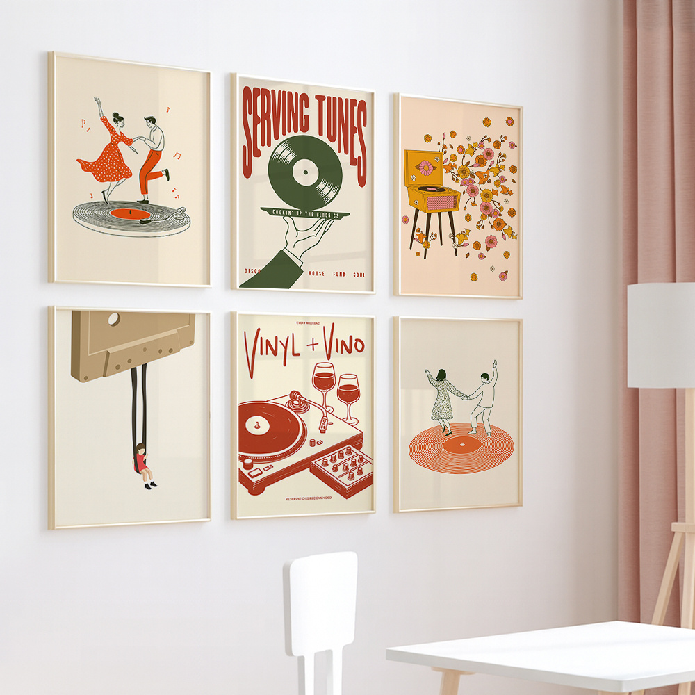 Póster de Lona Vintage con Dis - Home Office Or reseña y precio