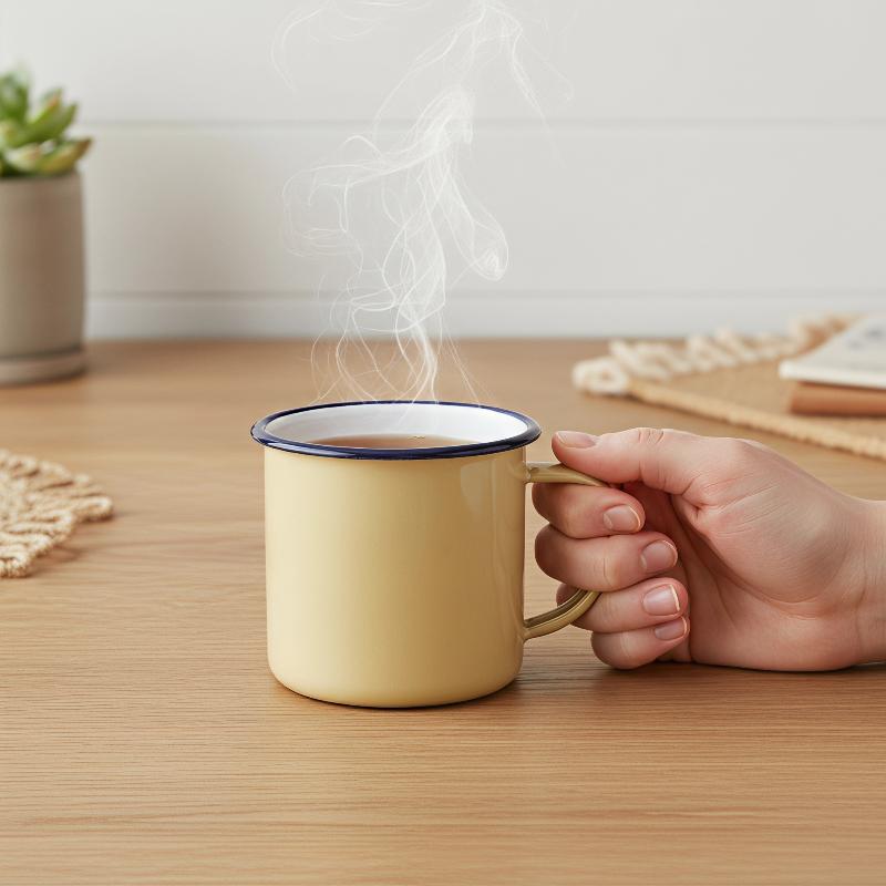 Tazas de Esmalte Duraderas con - Home Office Logo reseña y precio